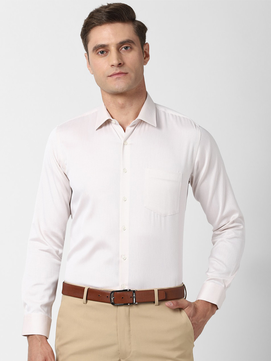 Buy Van Heusen Men White Slim Fit Formal Shirt Shirts for Men