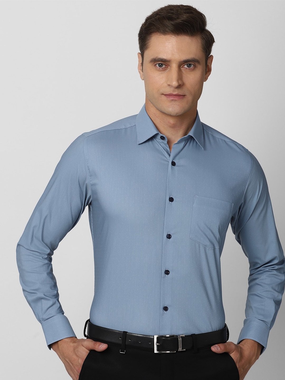 Buy Van Heusen Men Blue Formal Shirt - Shirts for Men 18144070 | Myntra