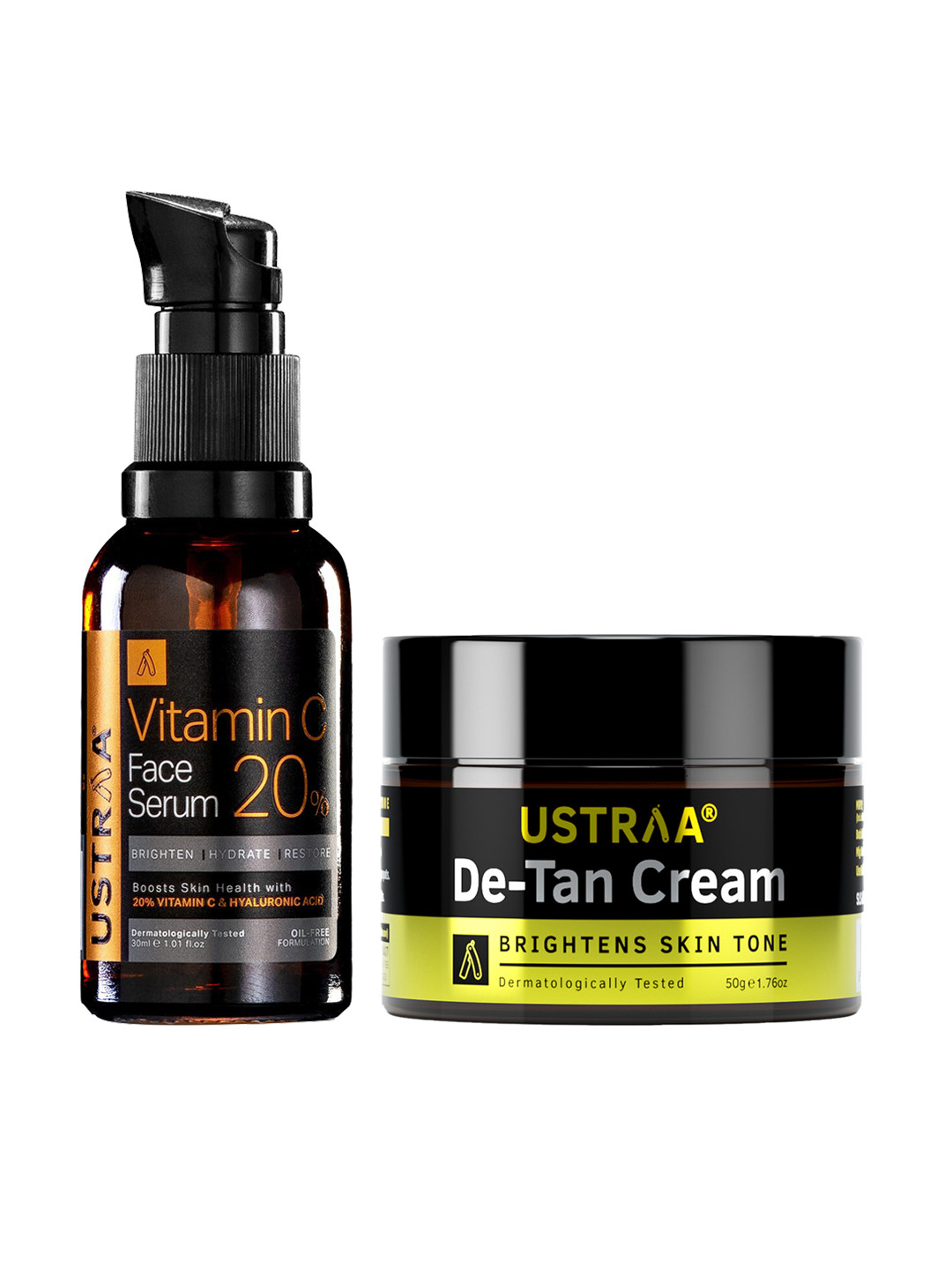Buy Ustraa Men Set Of Vitamin C Face Serum 30ml & De Tan Face Cream 50g