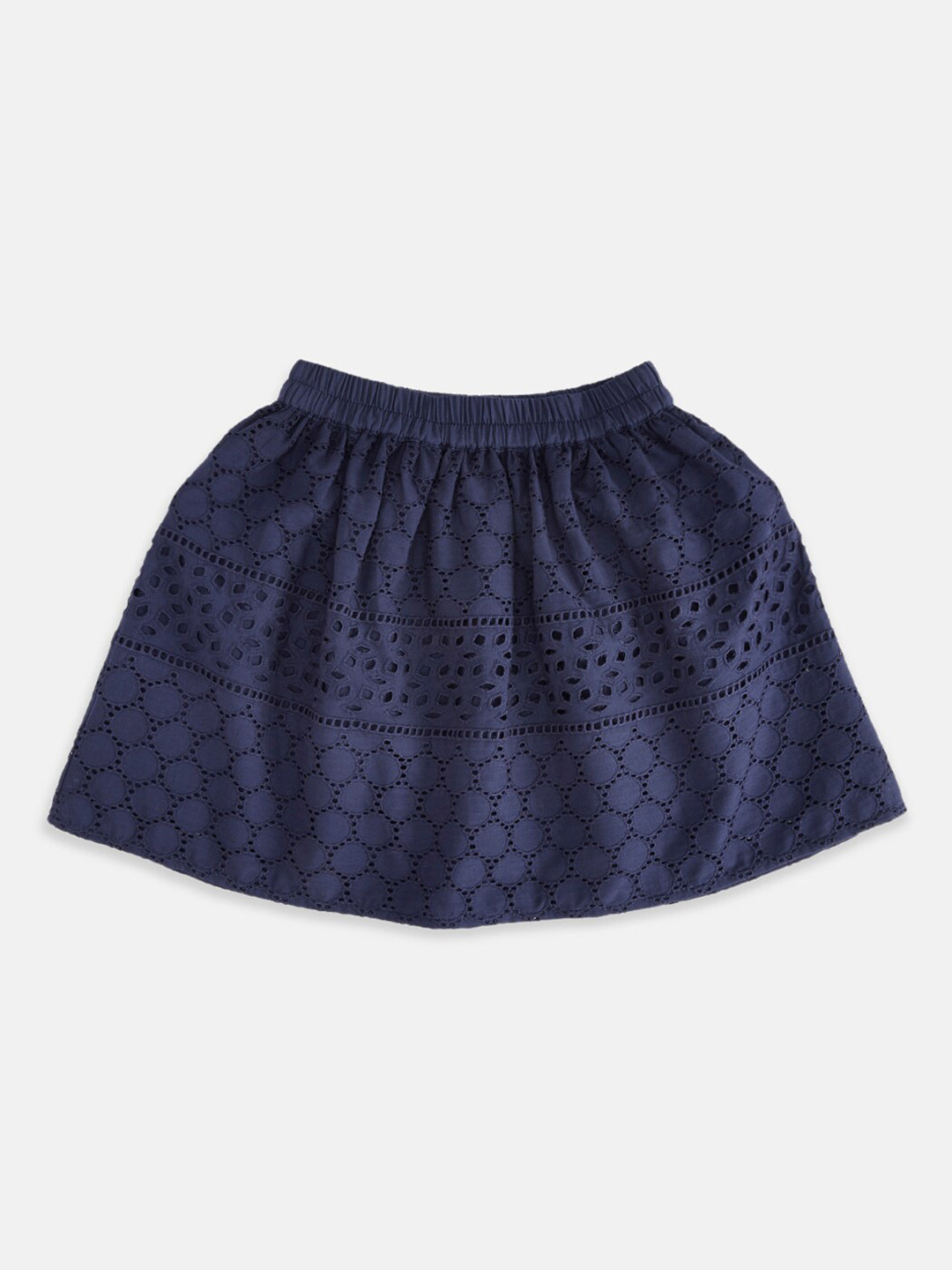 Buy Pantaloons Junior Girls Navy Blue Schiffli Flared Skirts Skirts