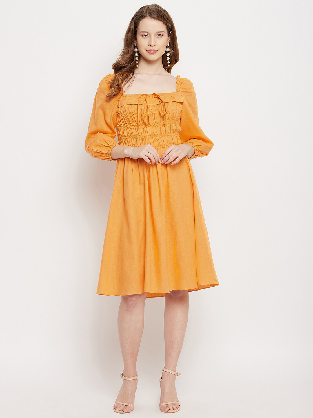 Buy Madame Orange Off Shoulder Dress Dresses for Women 18147210 Myntra
