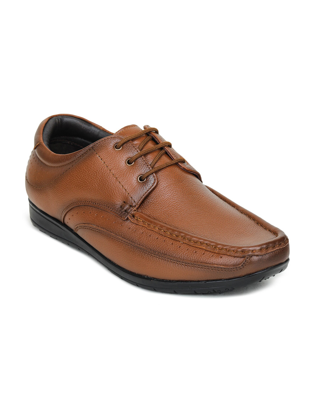 Buy Liberty Men Tan Brown Solid Formal Derbys Formal Shoes for Men