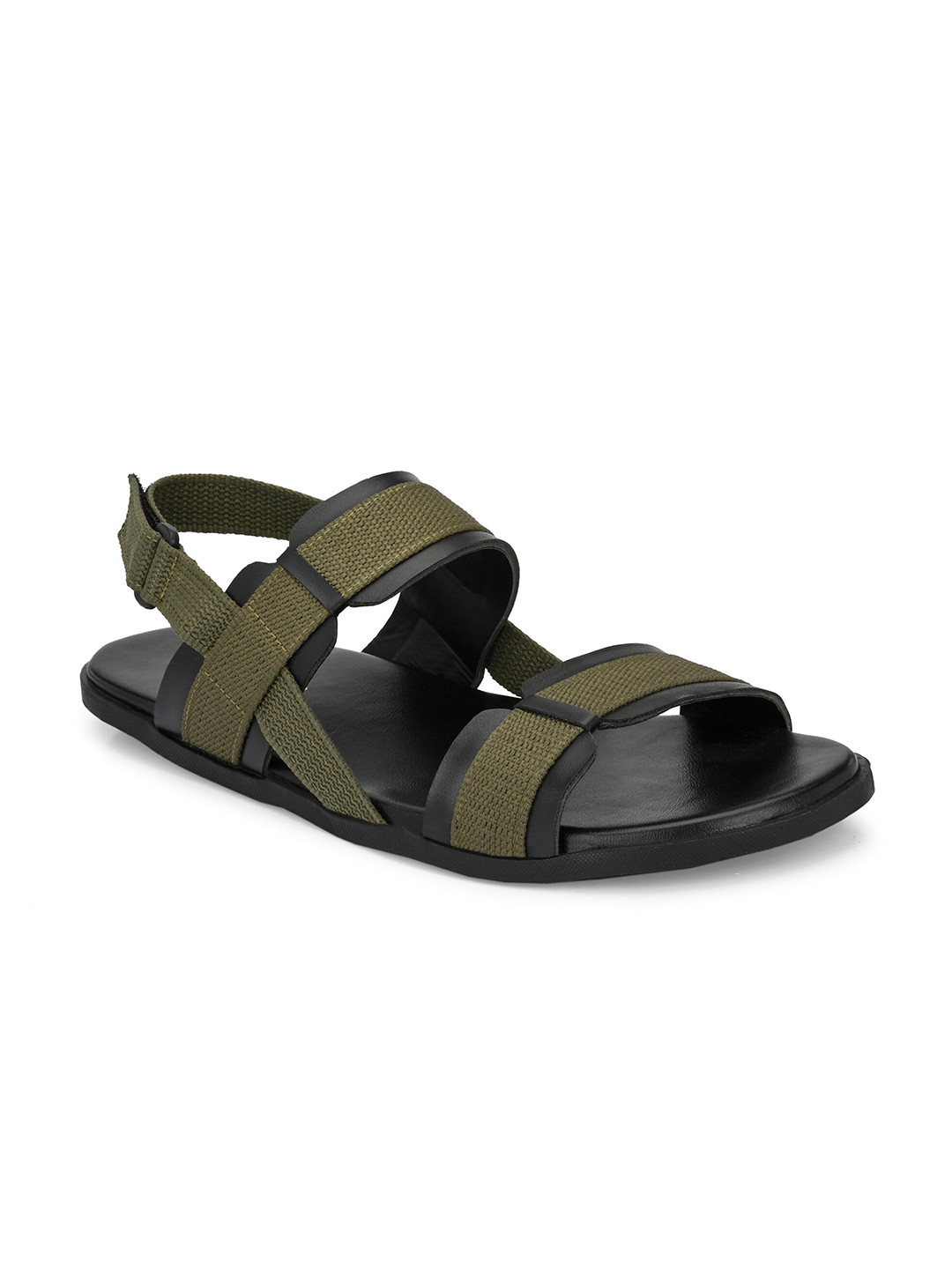 Buy Roadster Men Olive Green Comfort Sandals Sandals for Men 18152616
