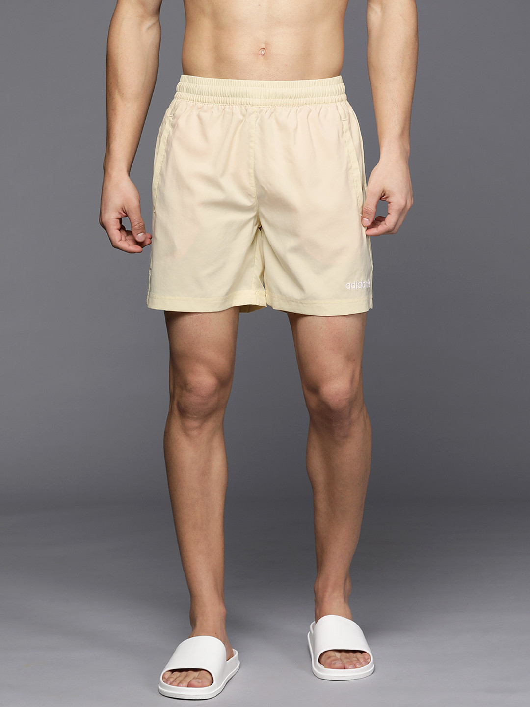 Buy ADIDAS Originals Men Yellow Solid Swim Shorts Swim Bottoms for