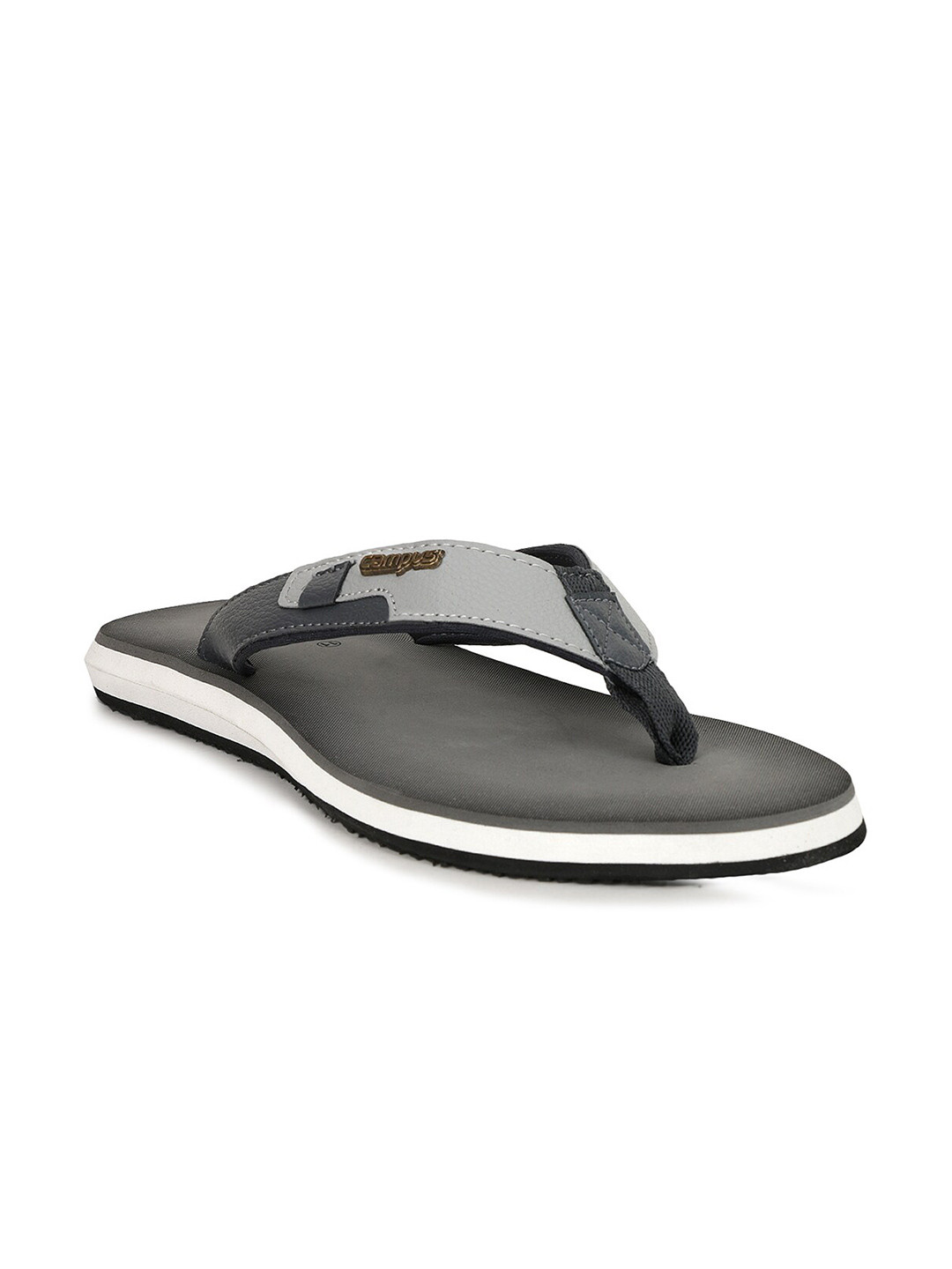 Buy Campus Men Grey & White Thong Flip Flops - Flip Flops for Men