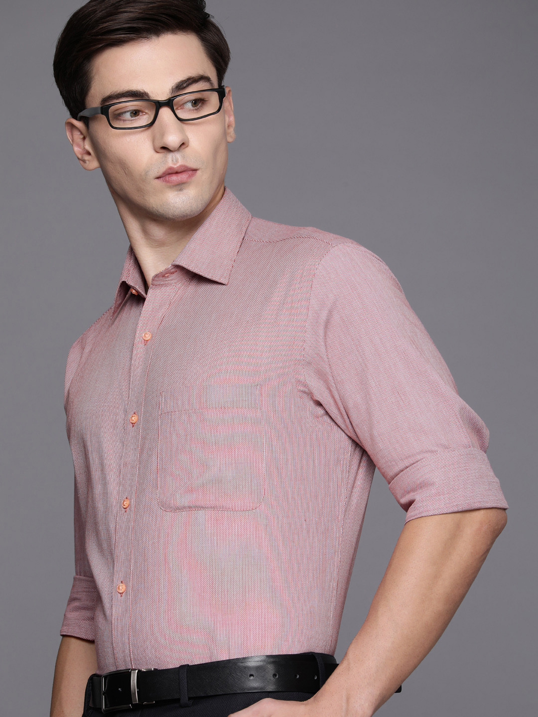 Buy Raymond Men Red Slim Fit Formal Shirt Shirts for Men 18163620