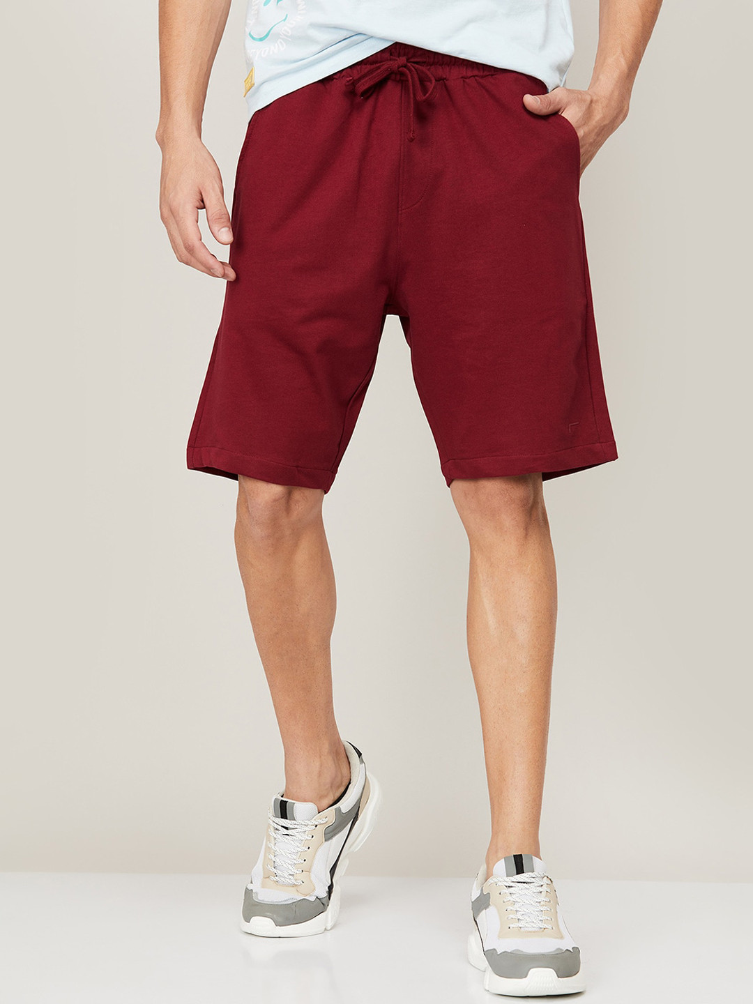 Buy Fame Forever By Lifestyle Men Maroon Solid Cotton Shorts Shorts for Men 18166732 Myntra