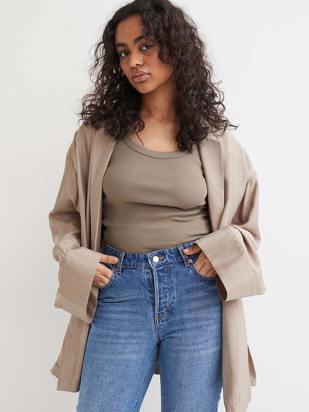 Buy H&M Beige Cotton Vest Top Tops for Women 18170648 Myntra