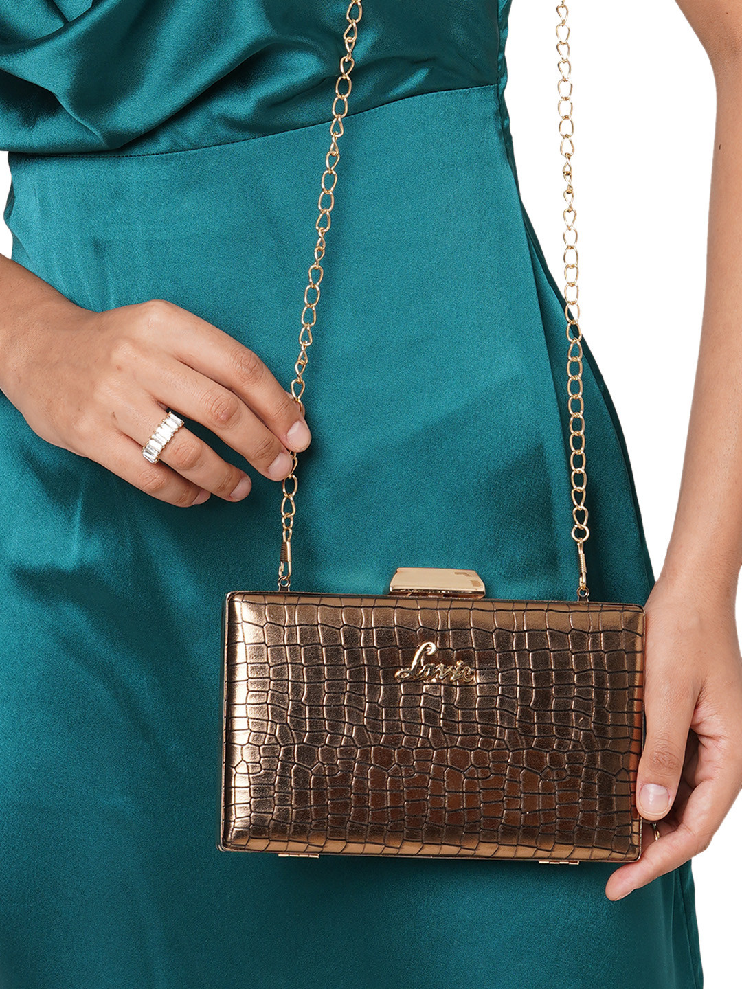 Buy Lavie Tinkle Copper Toned Framed Clutch Clutches for Women 18171332 Myntra