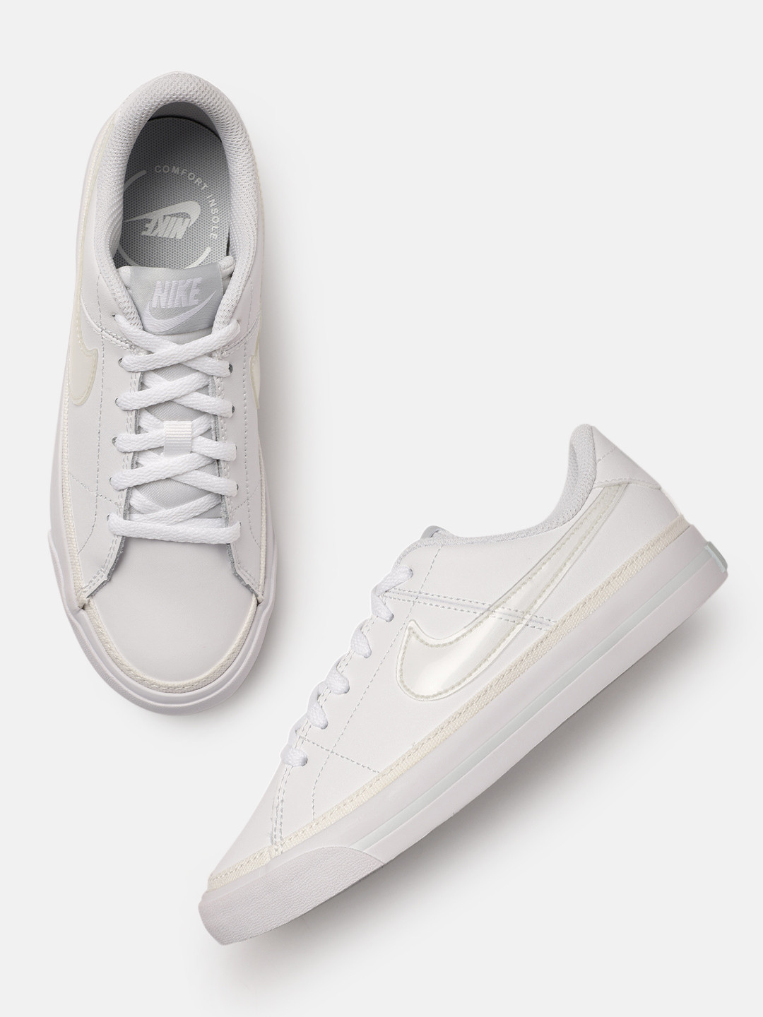 Buy Nike Boys White Leather Court Legacy Sneakers - Casual Shoes for ...