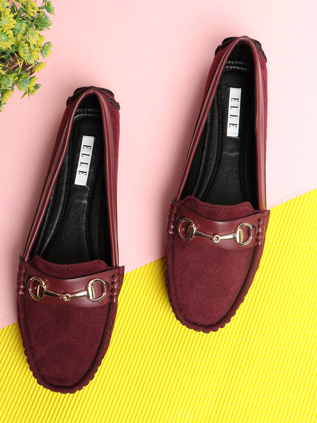 Buy ELLE Women Maroon Loafers Casual Shoes for Women 18175084 Myntra