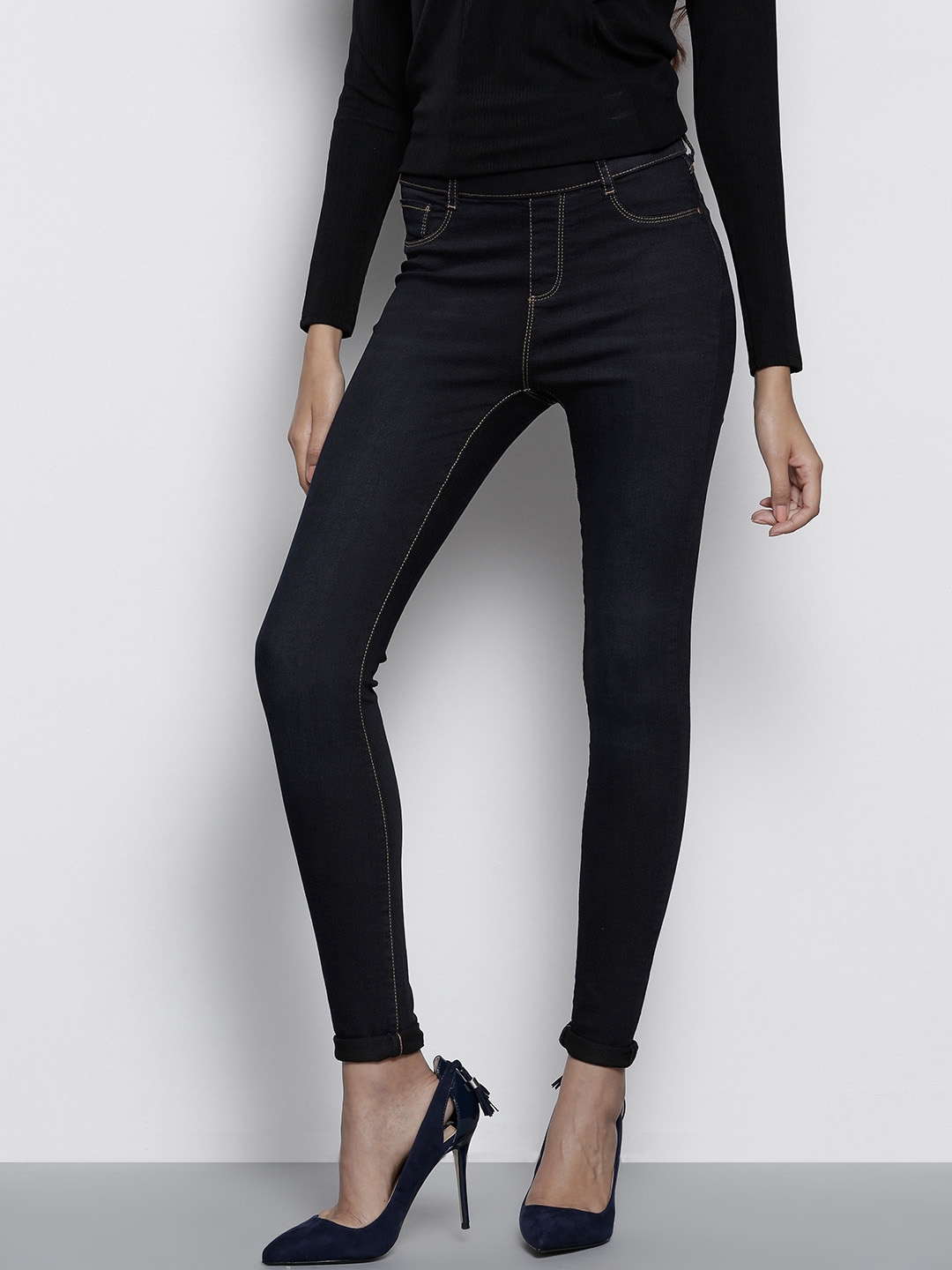 petite wide leg ripped jeans