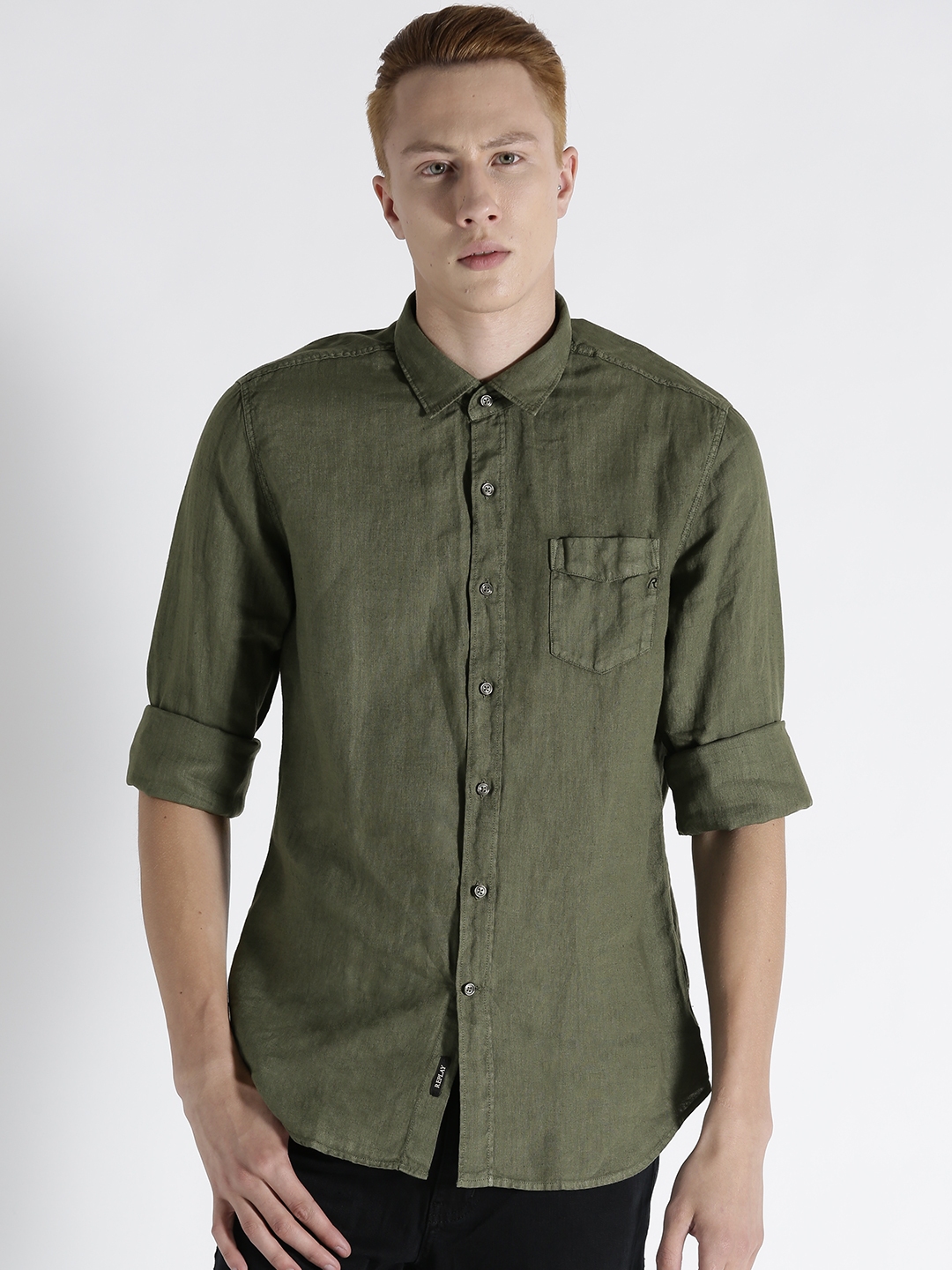 combination with olive green shirt