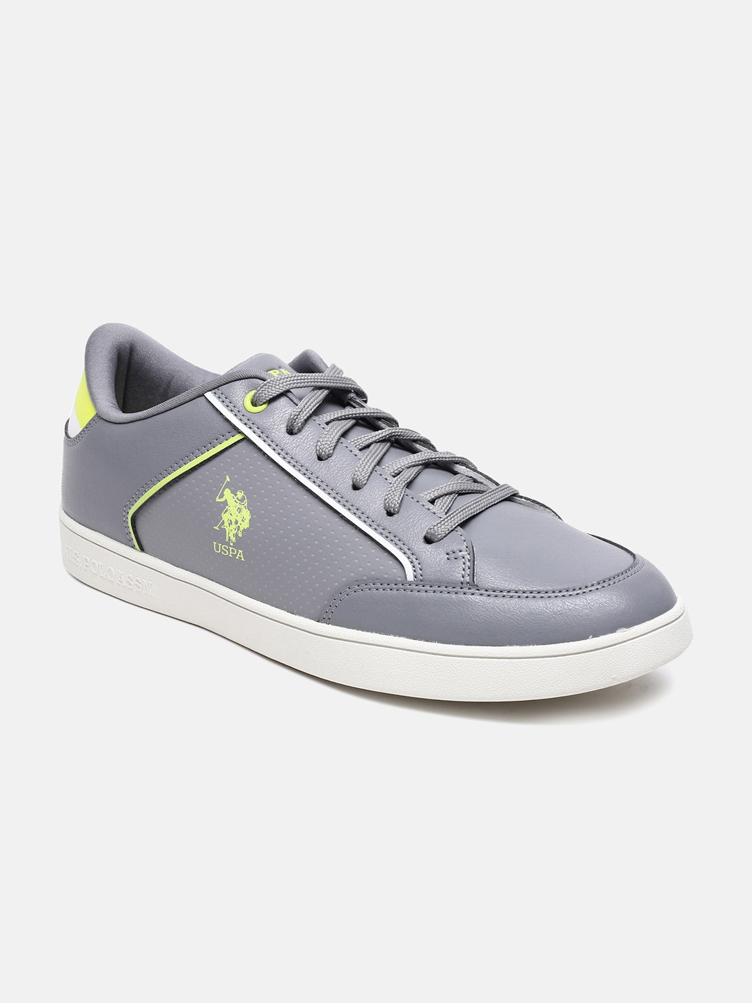 U.S. POLO ASSN. Gray Polyurethane Men's Sneaker