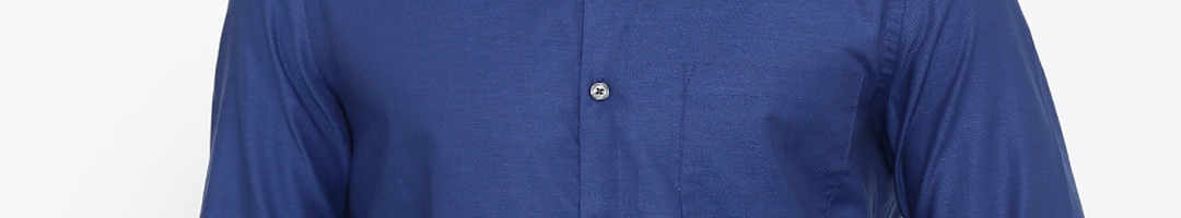 Buy Urbana Men Blue Tailored Fit Self Design Formal Shirt - Shirts for ...