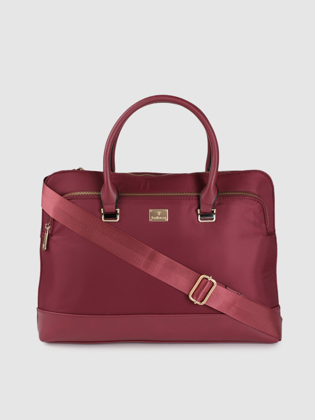 Buy Van Heusen Women Burgundy PU Laptop Bag Laptop Bag for Women