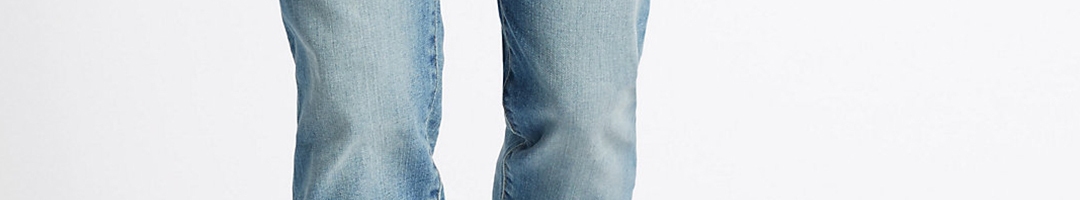 Buy Marks & Spencer Men Blue Tapered Fit Stretchable Jeans - Jeans for ...
