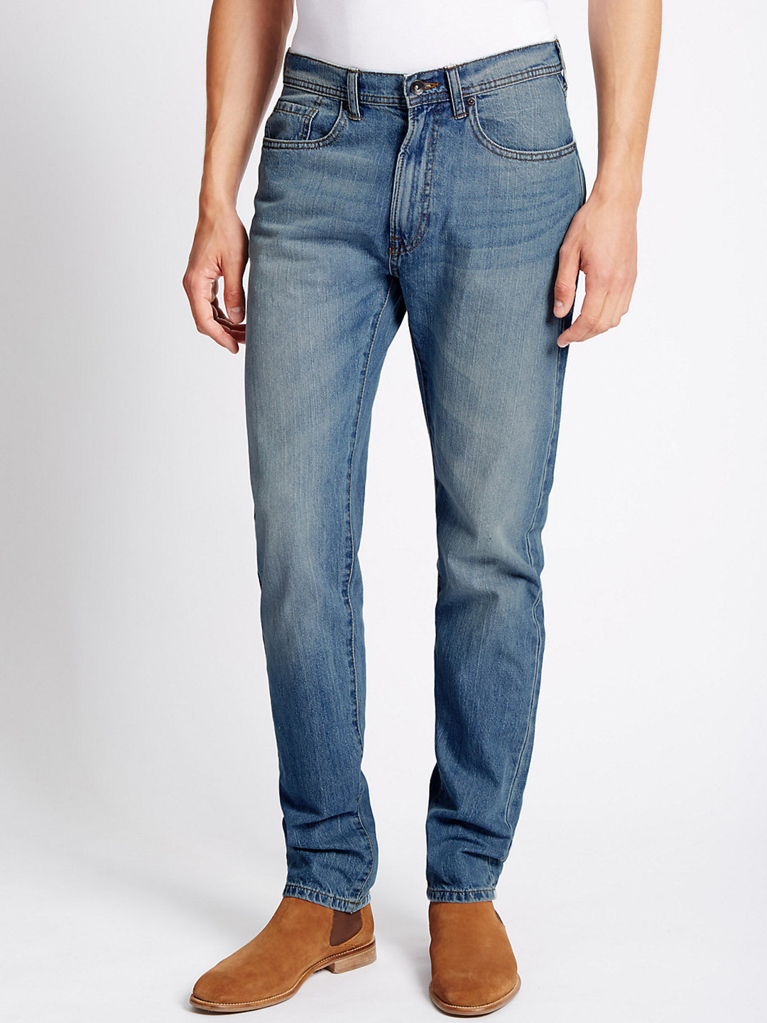 Jean droit à 5 poches - L34 - Bleu clair - Grandes tailles - Homme - 22.00