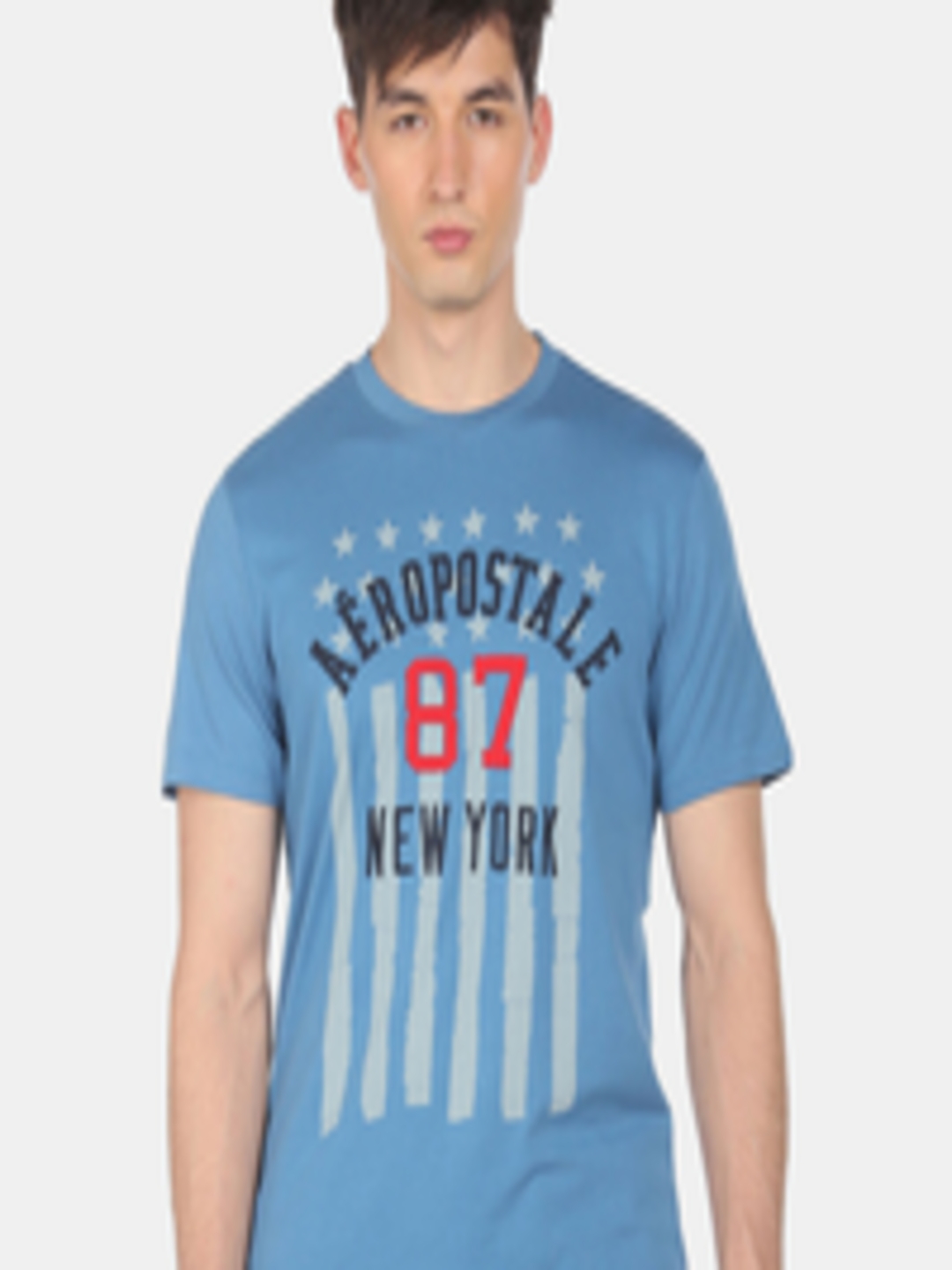 Buy Aeropostale Men Blue Typography Printed T Shirt - Tshirts for Men ...