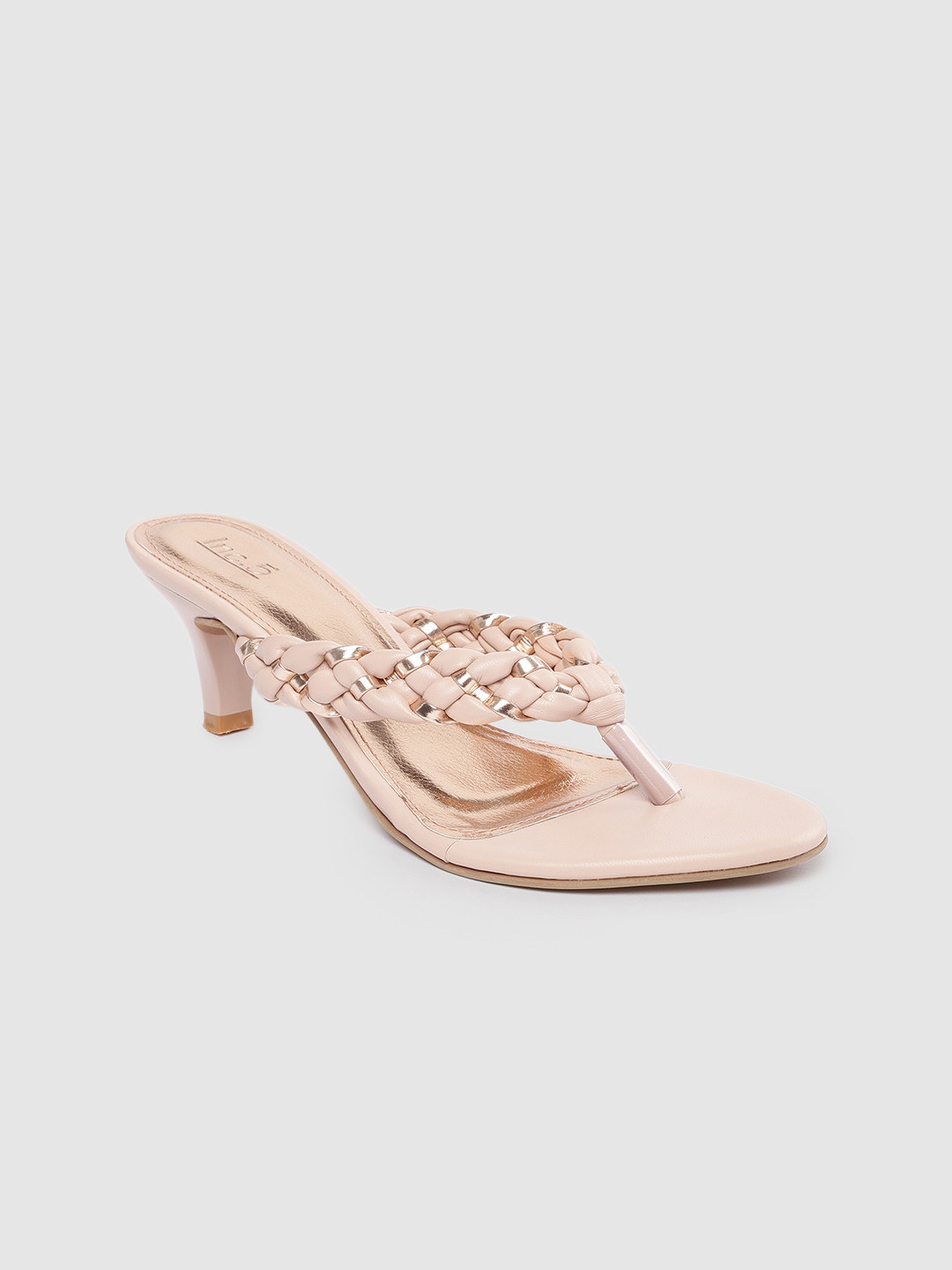 Buy Inc 5 Women Peach Coloured Kitten Sandals Heels for Women