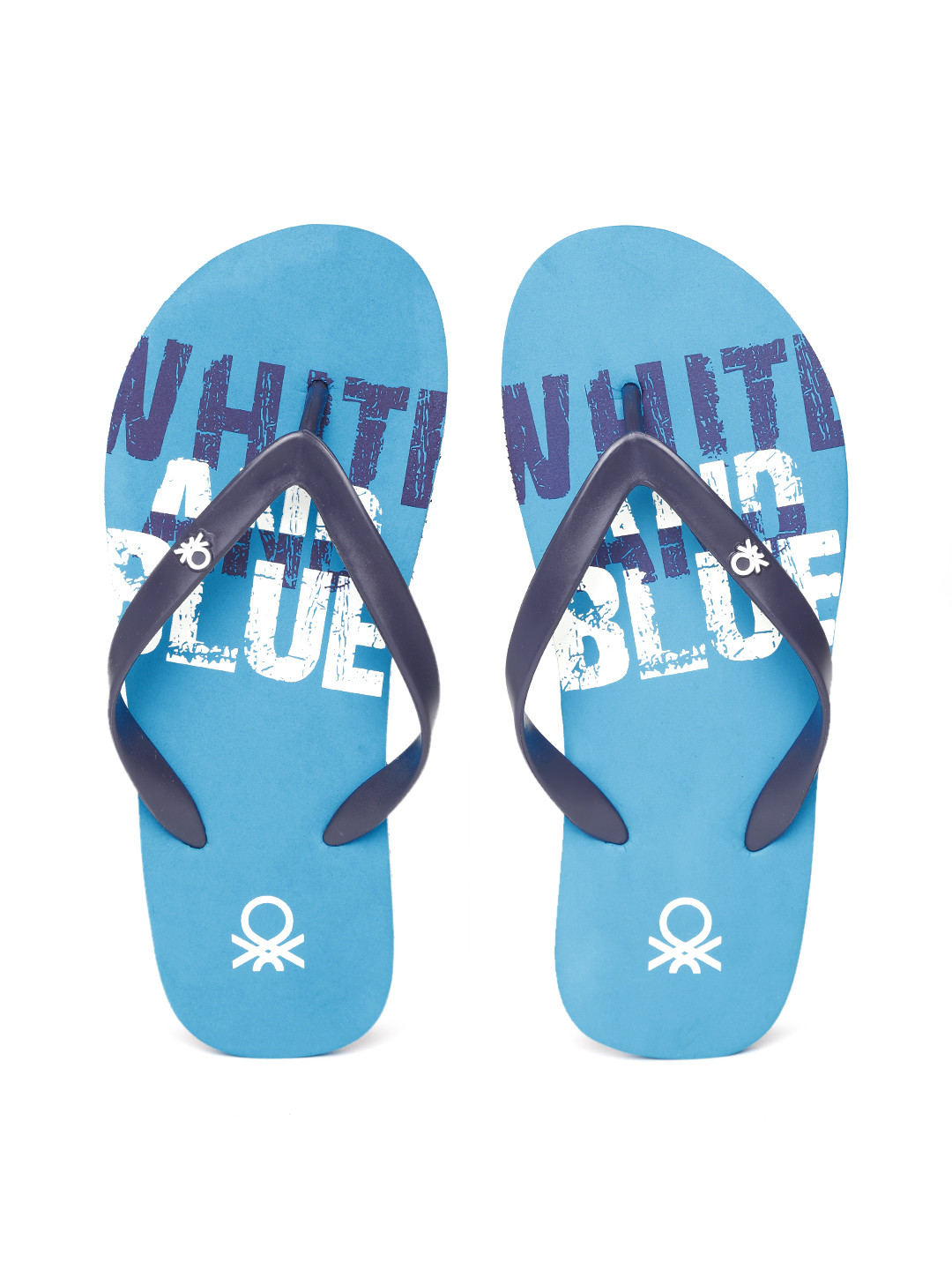 Buy United Colors Of Benetton Men Blue Printed Flip Flops - Flip Flops for Men 1820085 | Myntra