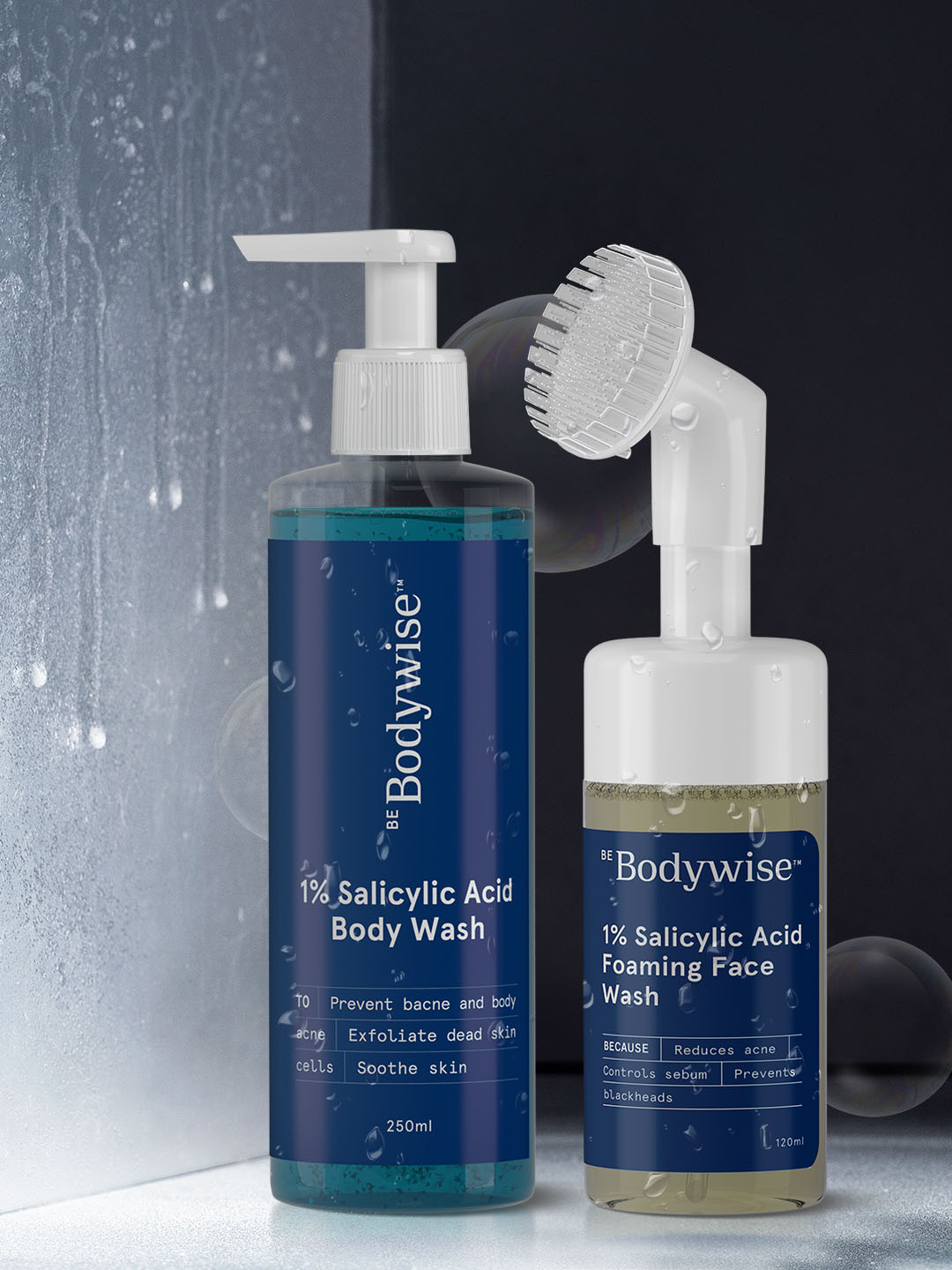 Buy Be Bodywise Set Of Salicylic Acid Foaming Face Wash 120ml & Body