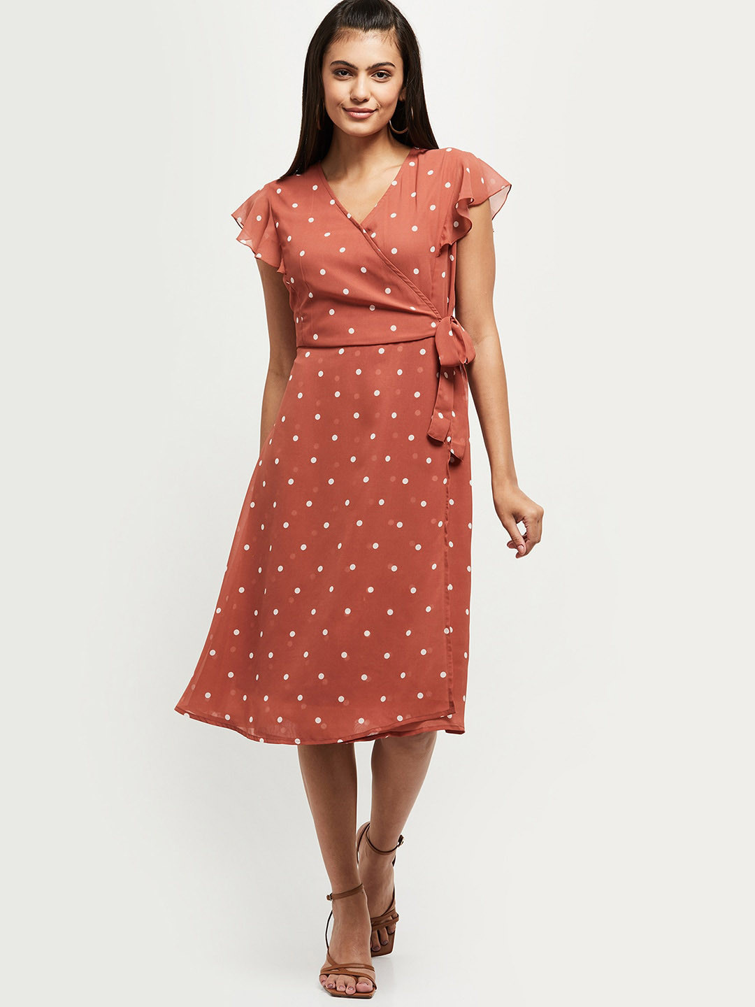 midi rust dress