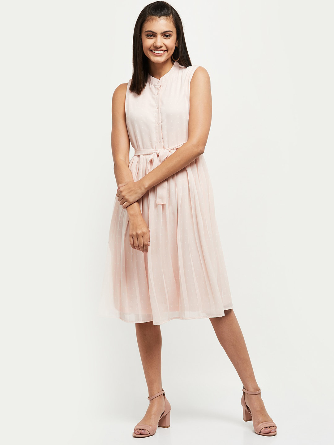 Buy Max Pink Printed A Line Dress Dresses for Women 18207226 Myntra