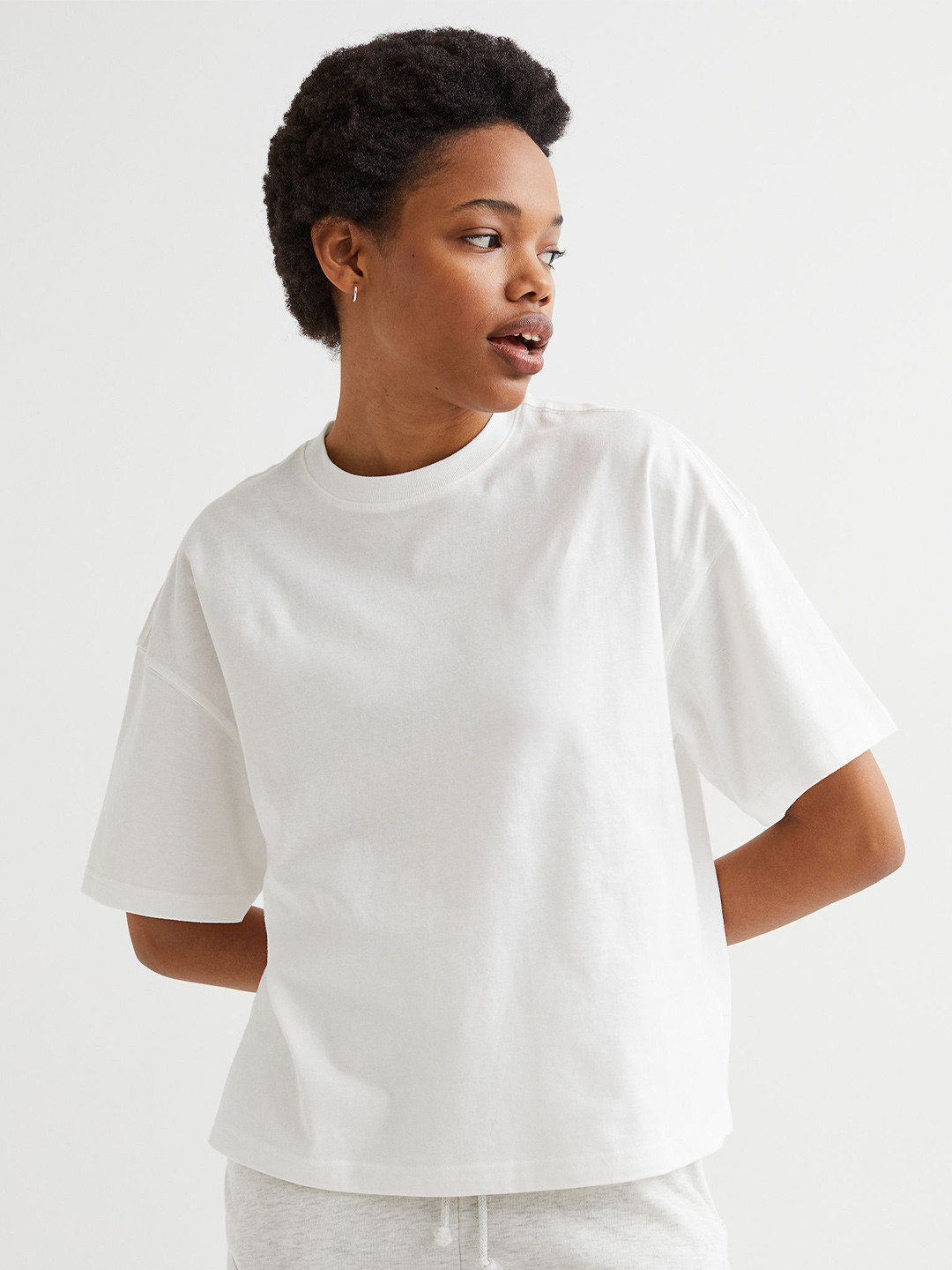 Buy H&M White Boxy T Shirt Tshirts for Women 18212824 Myntra