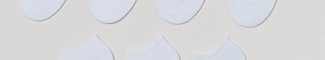 Buy H&M Men Pack Of 7 White Solid Liner Socks - Socks for Men 18213062 ...