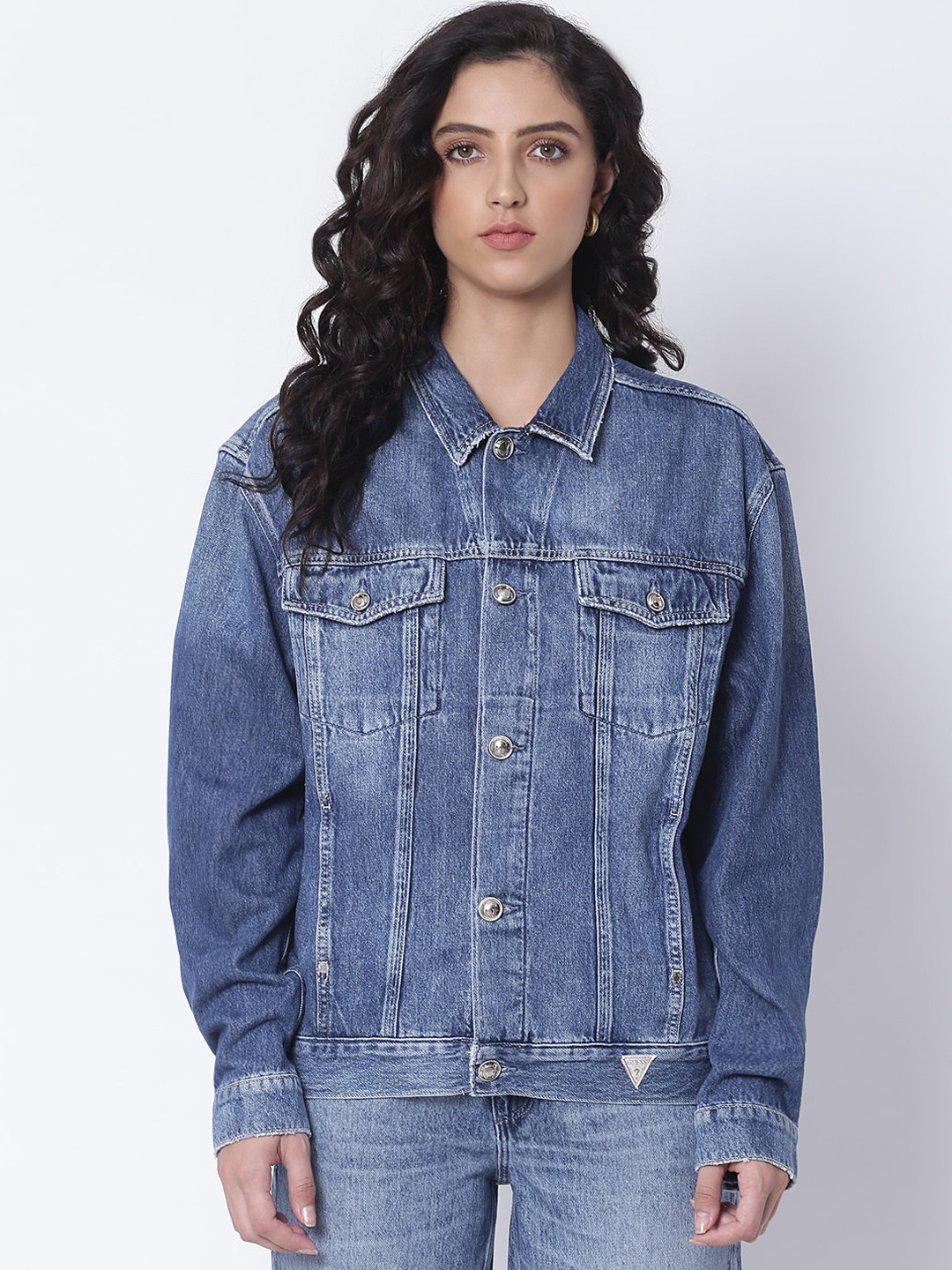 Buy GUESS Women Denim Outdoor Fashion Jacket Jackets for Women