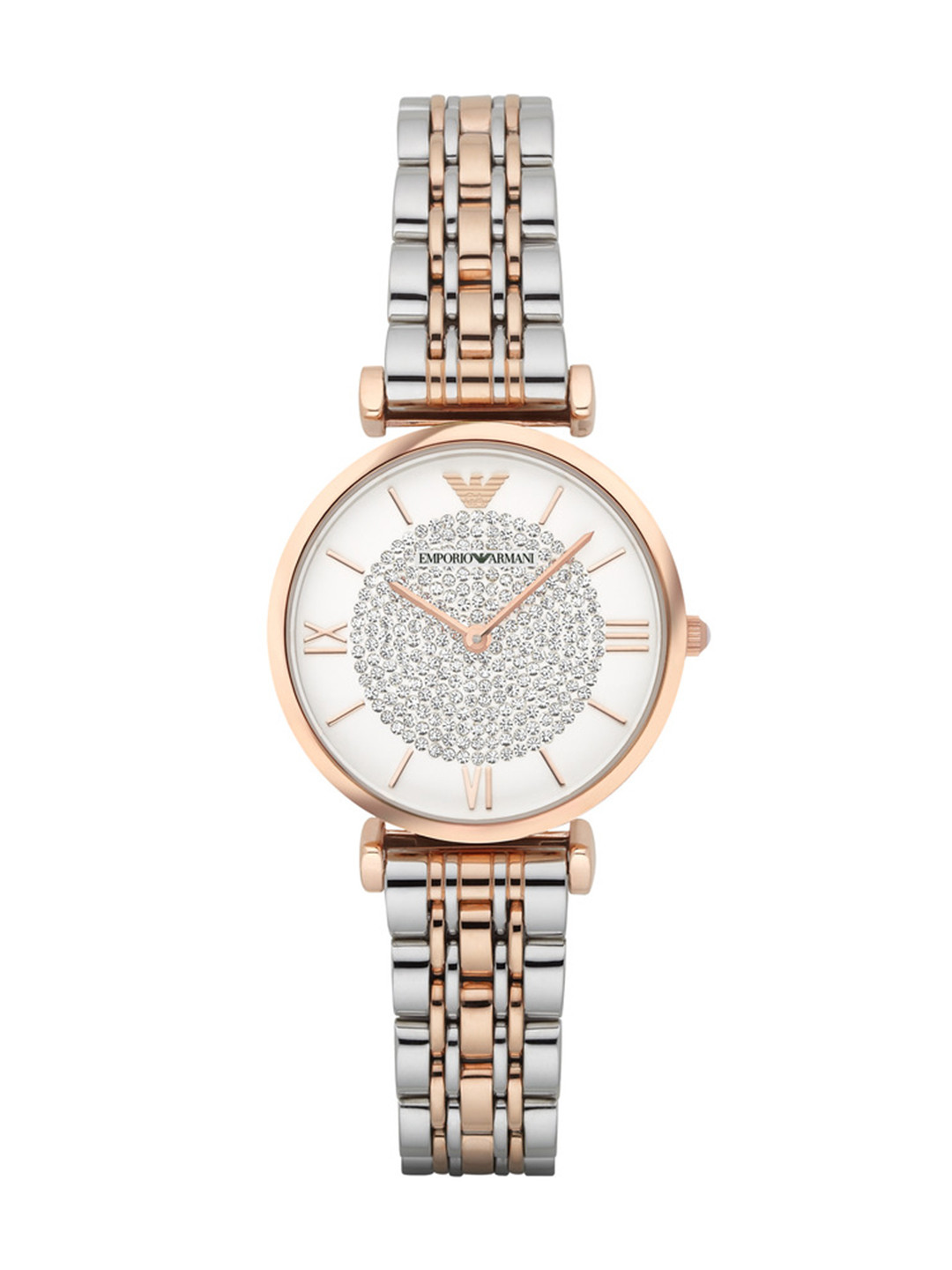 Buy Emporio Armani Women White Embellished Analogue Watch AR1926I