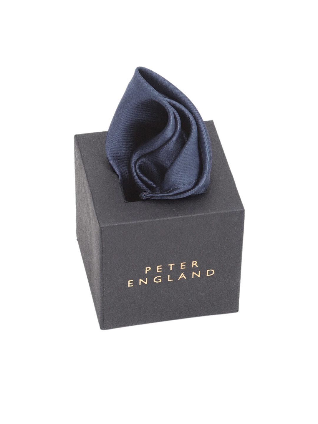 Buy Peter England Men Navy Blue Solid Pocket Squares Pocket Squares