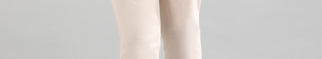 Buy AURELIA Women Cream Coloured Cropped Trousers - Trousers for Women ...