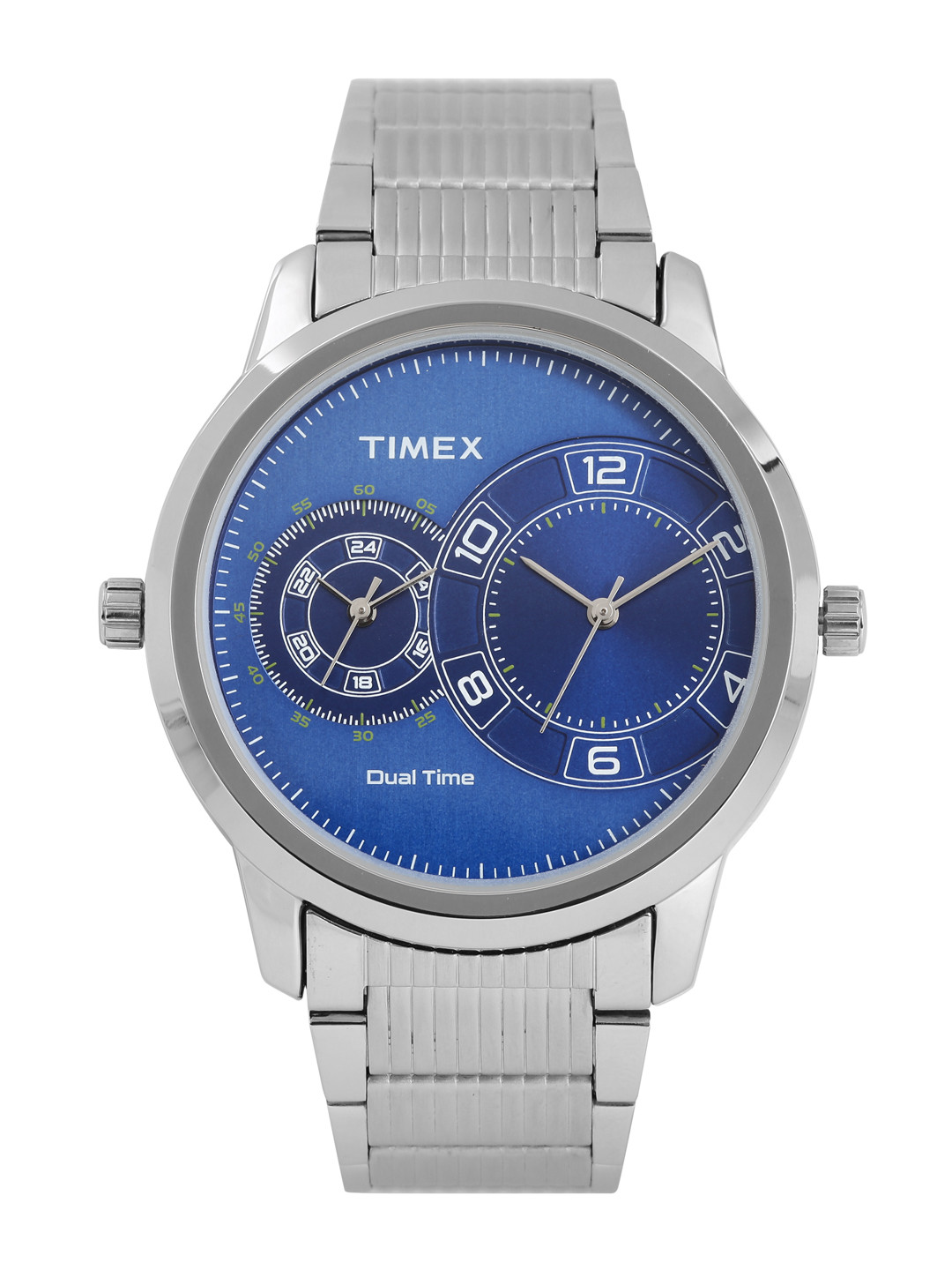 Buy Timex Men Metallic Blue Dual Time Zone Analogue Watch TWEG15005 Watches for Men 1822633