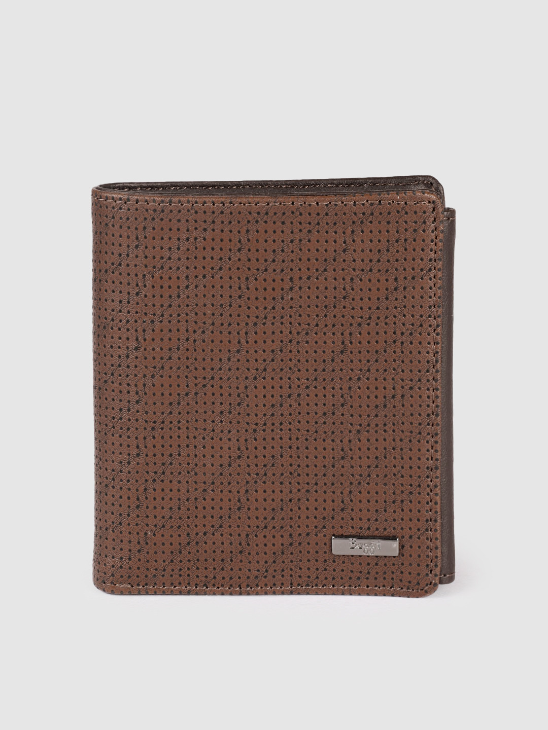 Buy Baggit Men Brown Textured Three Fold Wallet Wallets for Men