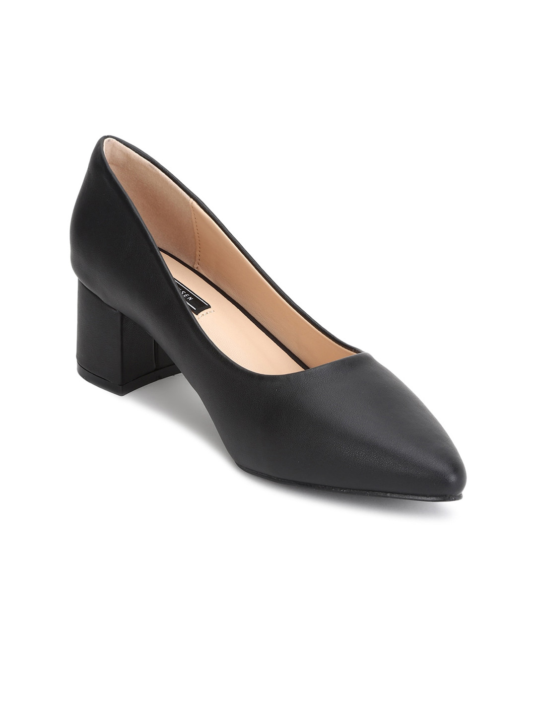 Buy Van Heusen Woman Black Solid Block Pumps Heels for Women 18231150