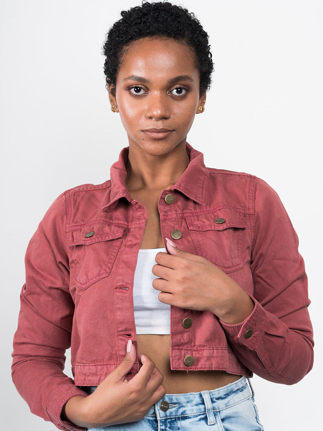 Buy FREAKINS Women Stunning Red Solid Jacket Jackets for Women