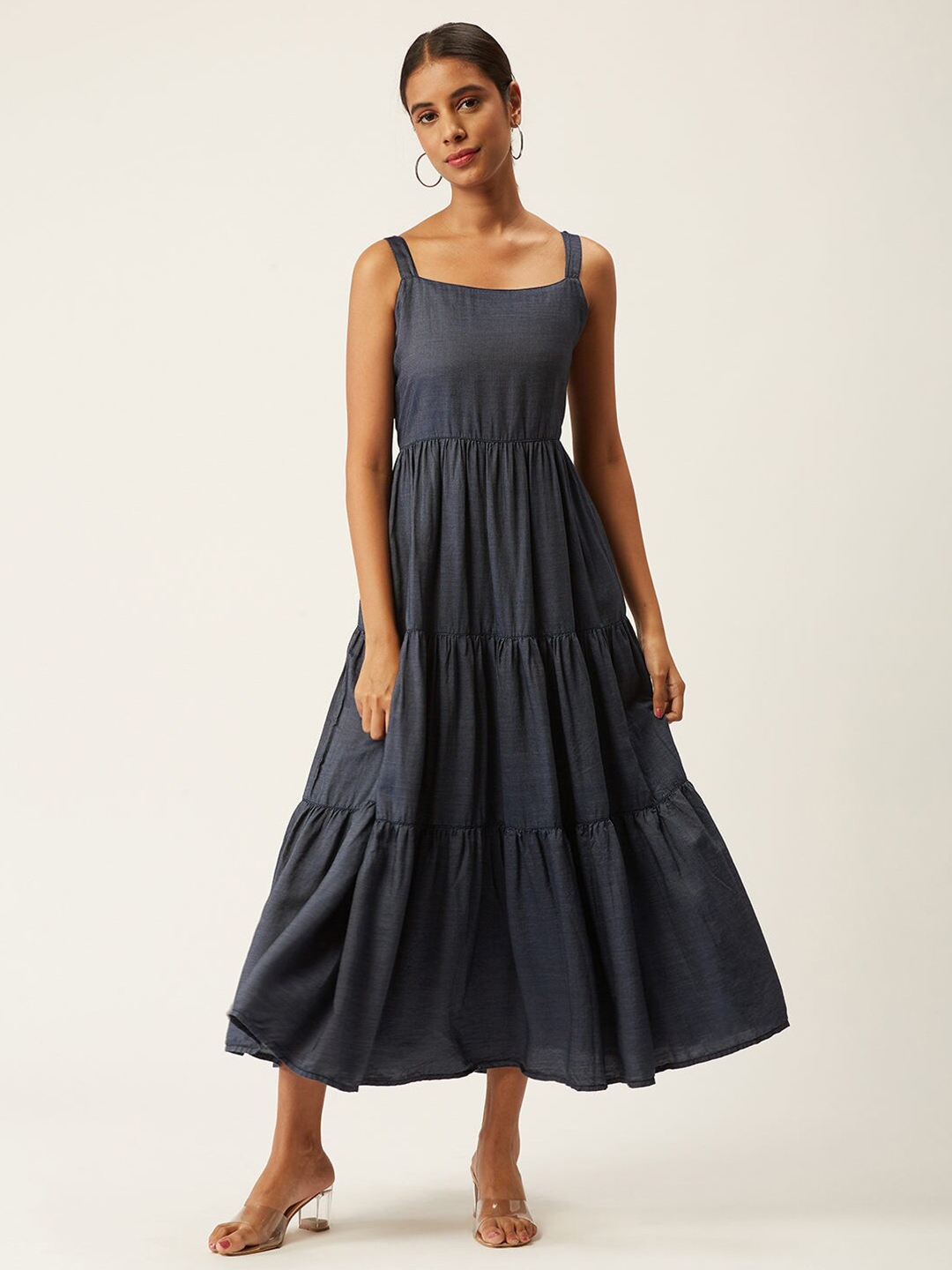 Buy ZOLA Blue Midi Dress - Ethnic Dresses for Women 18232290 | Myntra