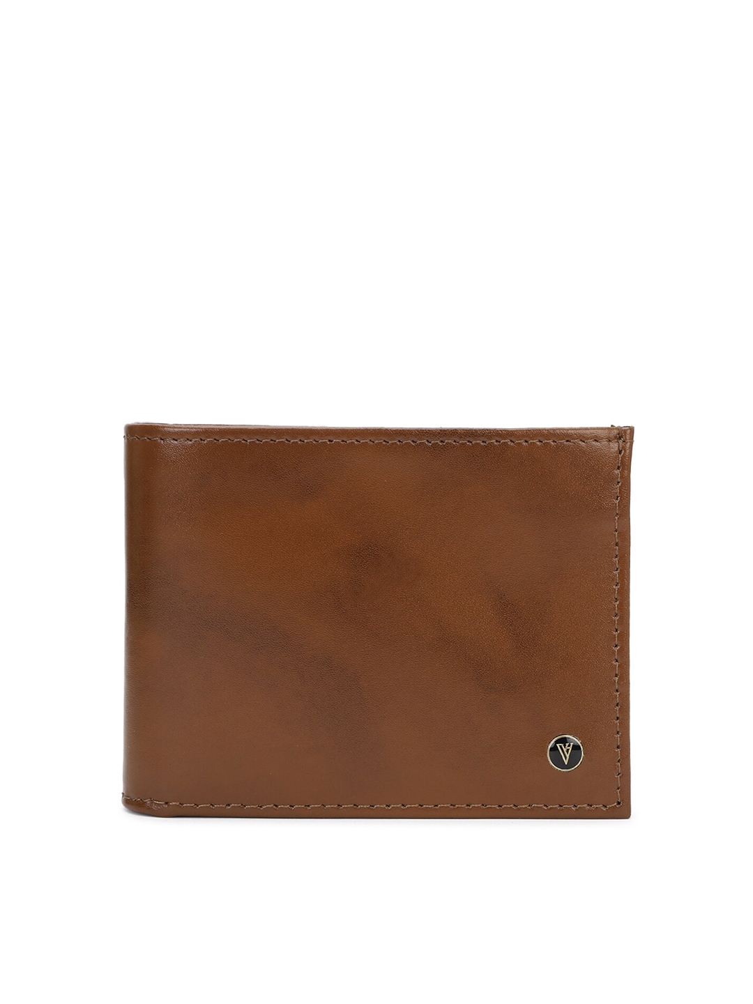 Buy Van Heusen Men Brown Leather Two Fold Wallet With Fap Coin Pocket ...