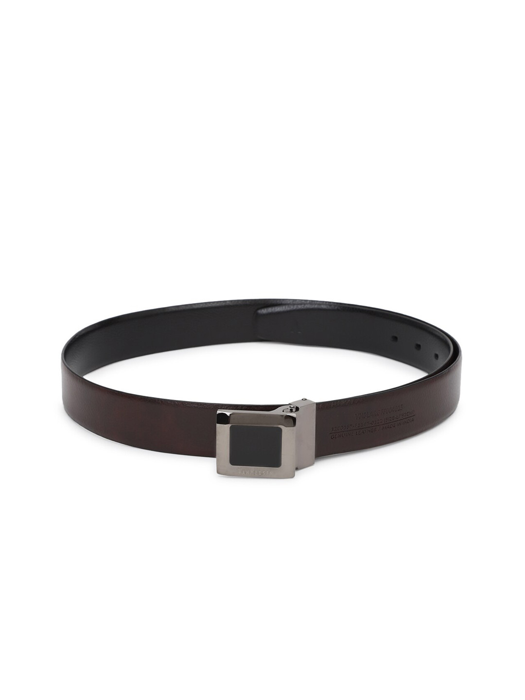 Buy Van Heusen Men Black Leather Reversible Formal Belt Belts for Men
