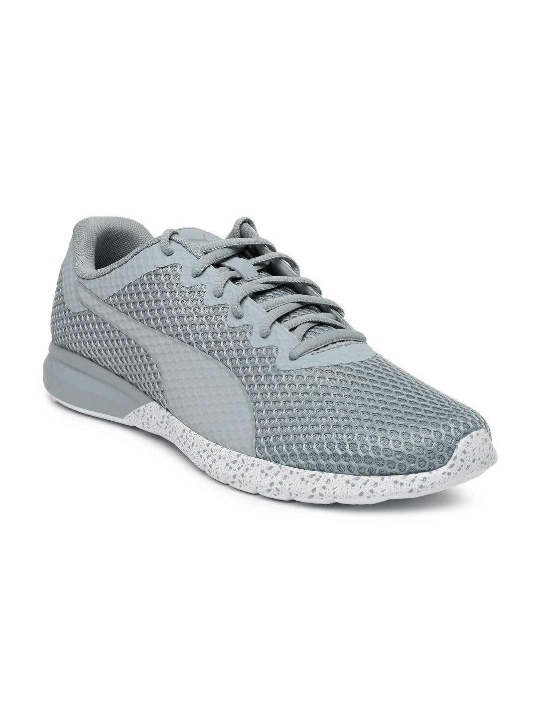 puma men grey running shoes
