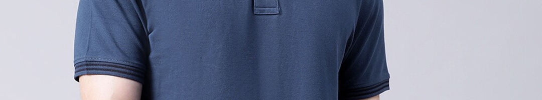 Buy Matinique Men Blue Polo Collar Applique T Shirt - Tshirts for Men ...