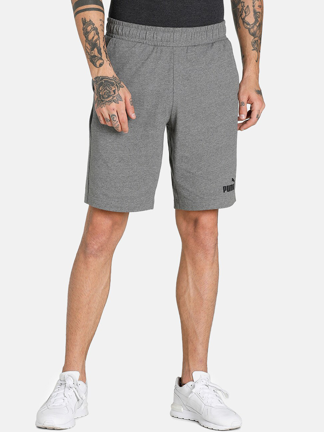 Buy Puma Men Grey Solid ESS Jersey Shorts Shorts for Men 18245248