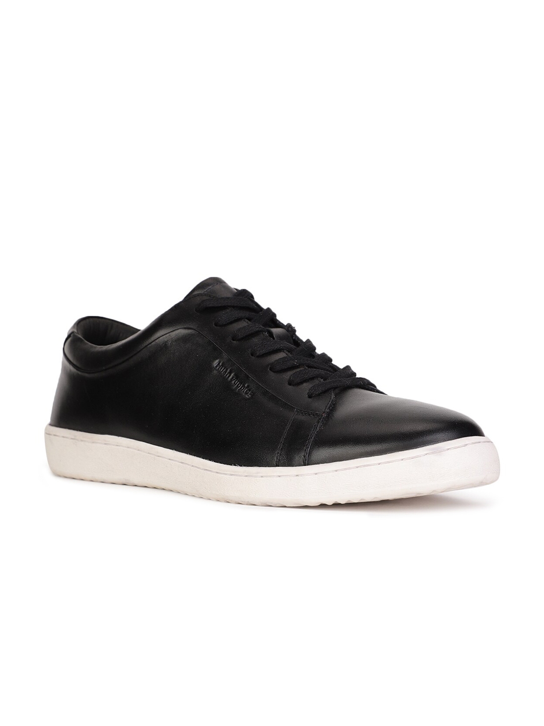 Buy Hush Puppies Men Black Leather Sneakers - Casual Shoes for Men ...