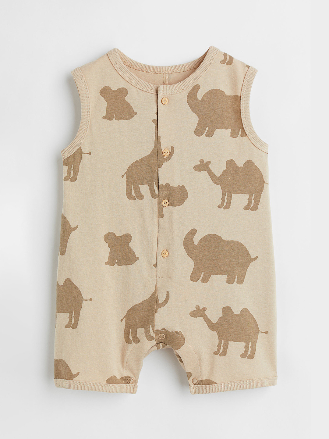 Buy H&M Boys Beige Patterned Cotton Romper Suit Rompers for Boys