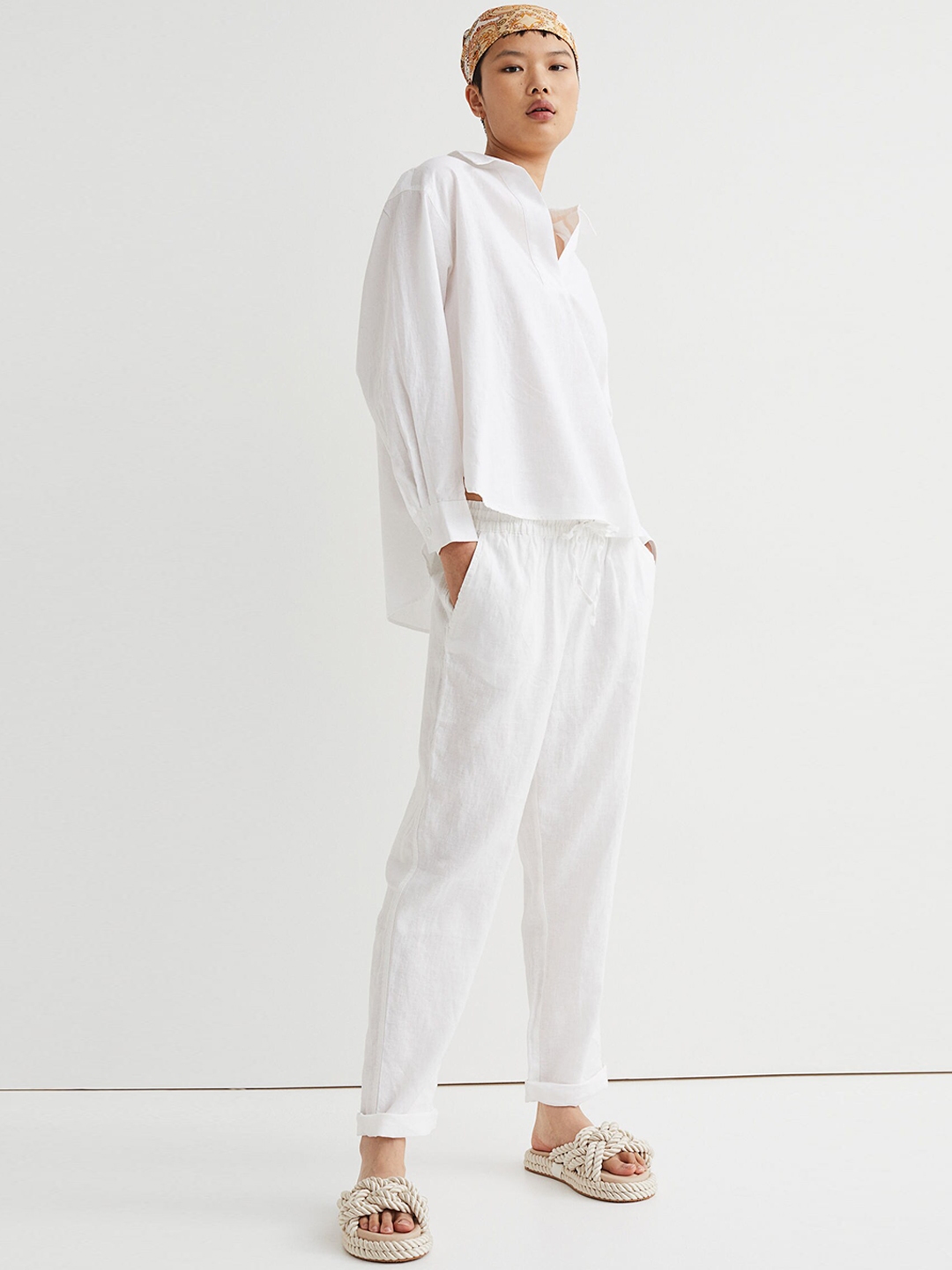 h and m linen joggers