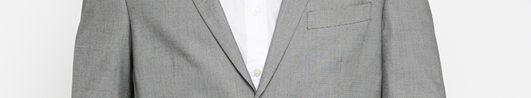 Buy Theme Grey Checked Single Breasted Blazer - Blazers for Men 1825638 ...