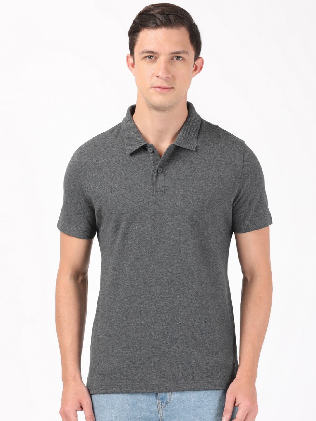 Buy Jockey Men Grey Polo Collar T Shirt - Tshirts for Men 18258120 | Myntra