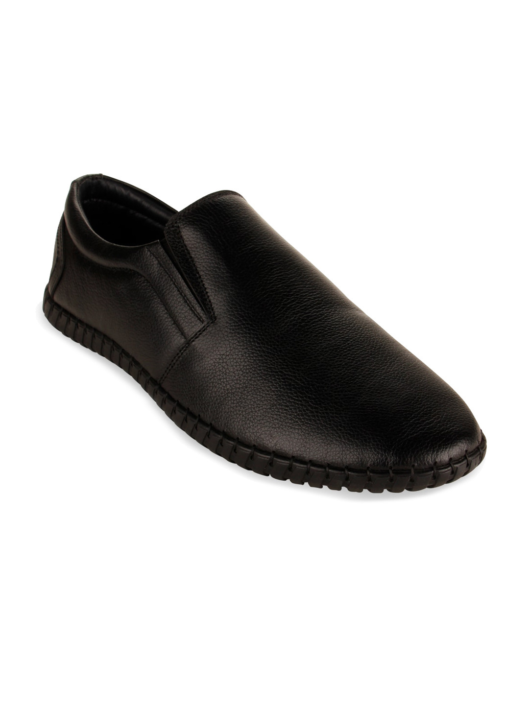 Buy Regal Men Black Leather Slip On Sneakers Casual Shoes for Men